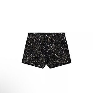 NWT Zara Black Sequin Embellished Shorts
